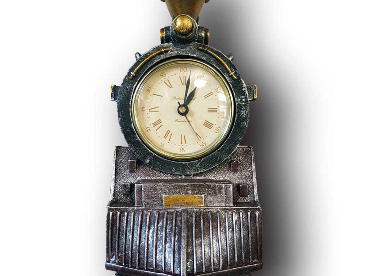 A locomotive wall clock