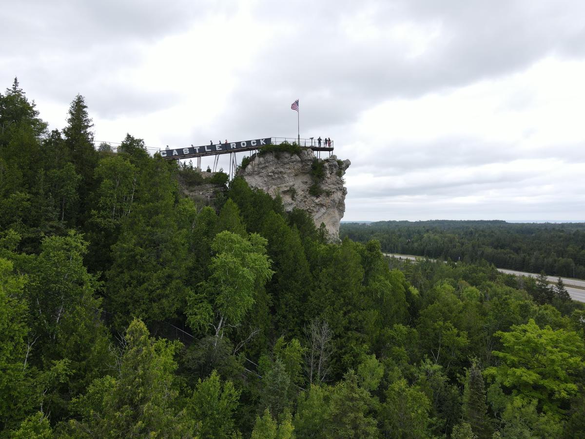 Castle Rock, located in St. Ignace in the Upper Peninsula of Michigan