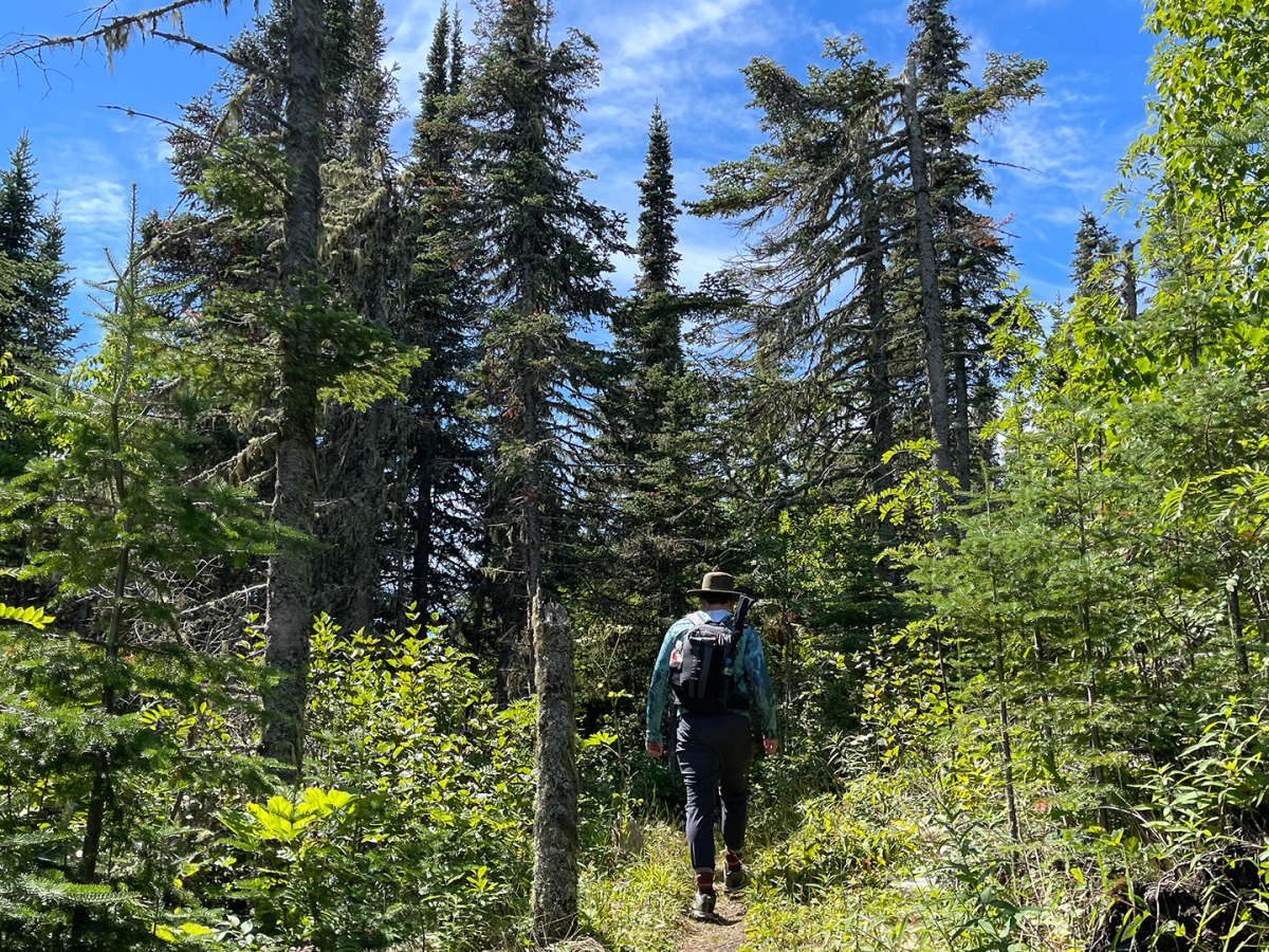 Hiking at Isle Royale National Park, located in the Upper Peninsula of Michigan