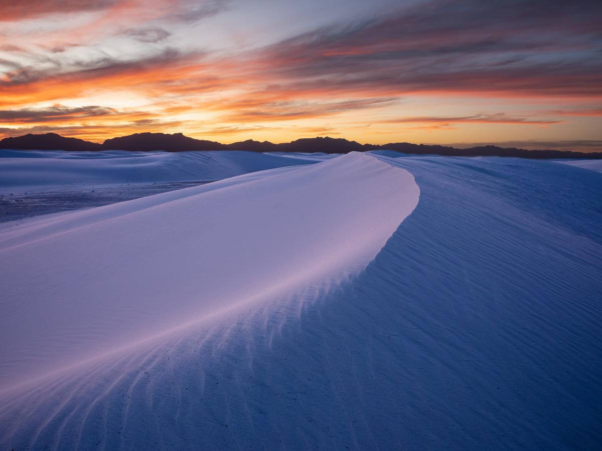 Blue Hour at White Sands, Photograph by David Turning, New Mexico Magazine