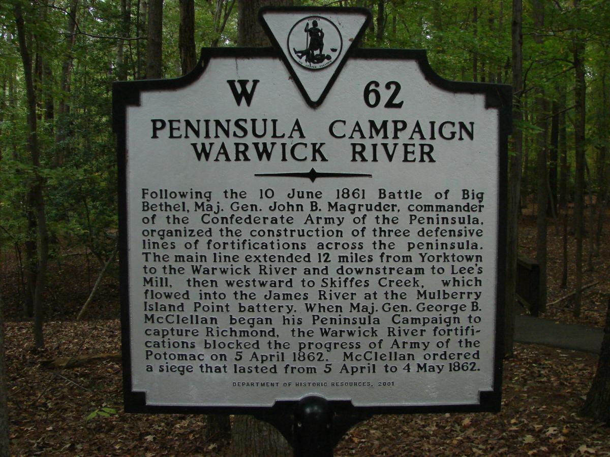 Peninsula Campaign sign