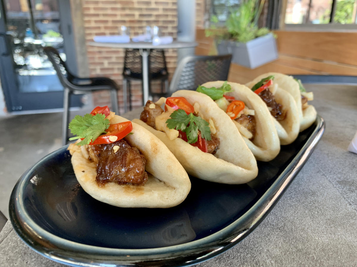 A plate of food from the restaurant Gather in Omaha.