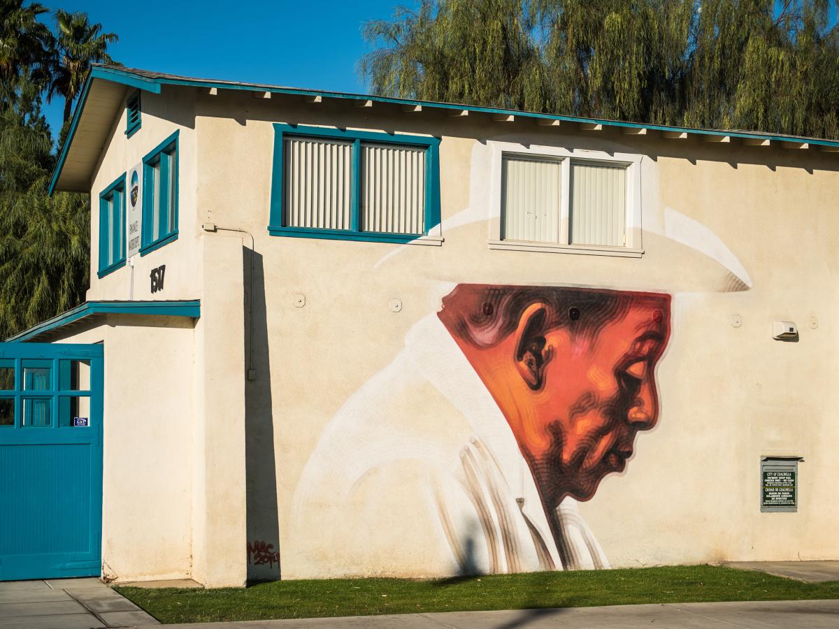 Mural of farmer