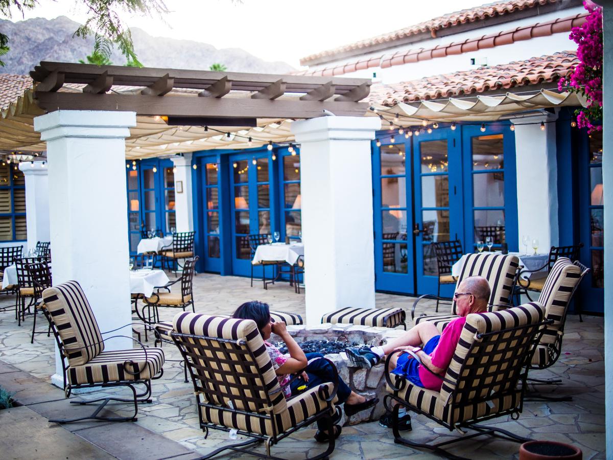 Outdoor patio at La Quinta Resort