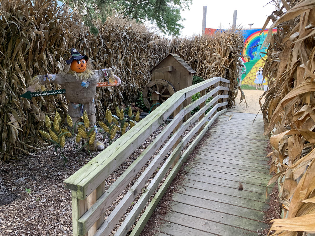 Jerry Smith Pumpkin Farm Exhibit featuring Scarecrow