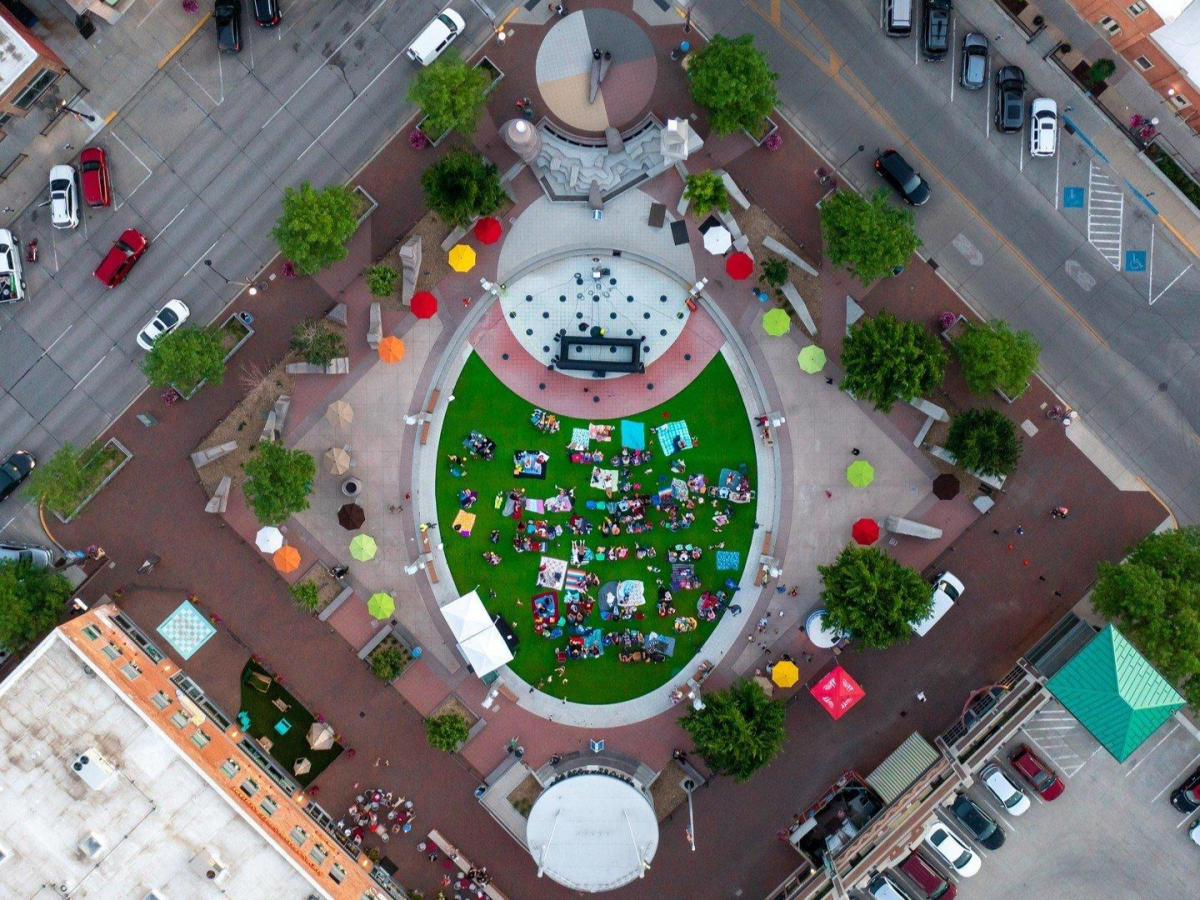 Main Street Square Center Aerial