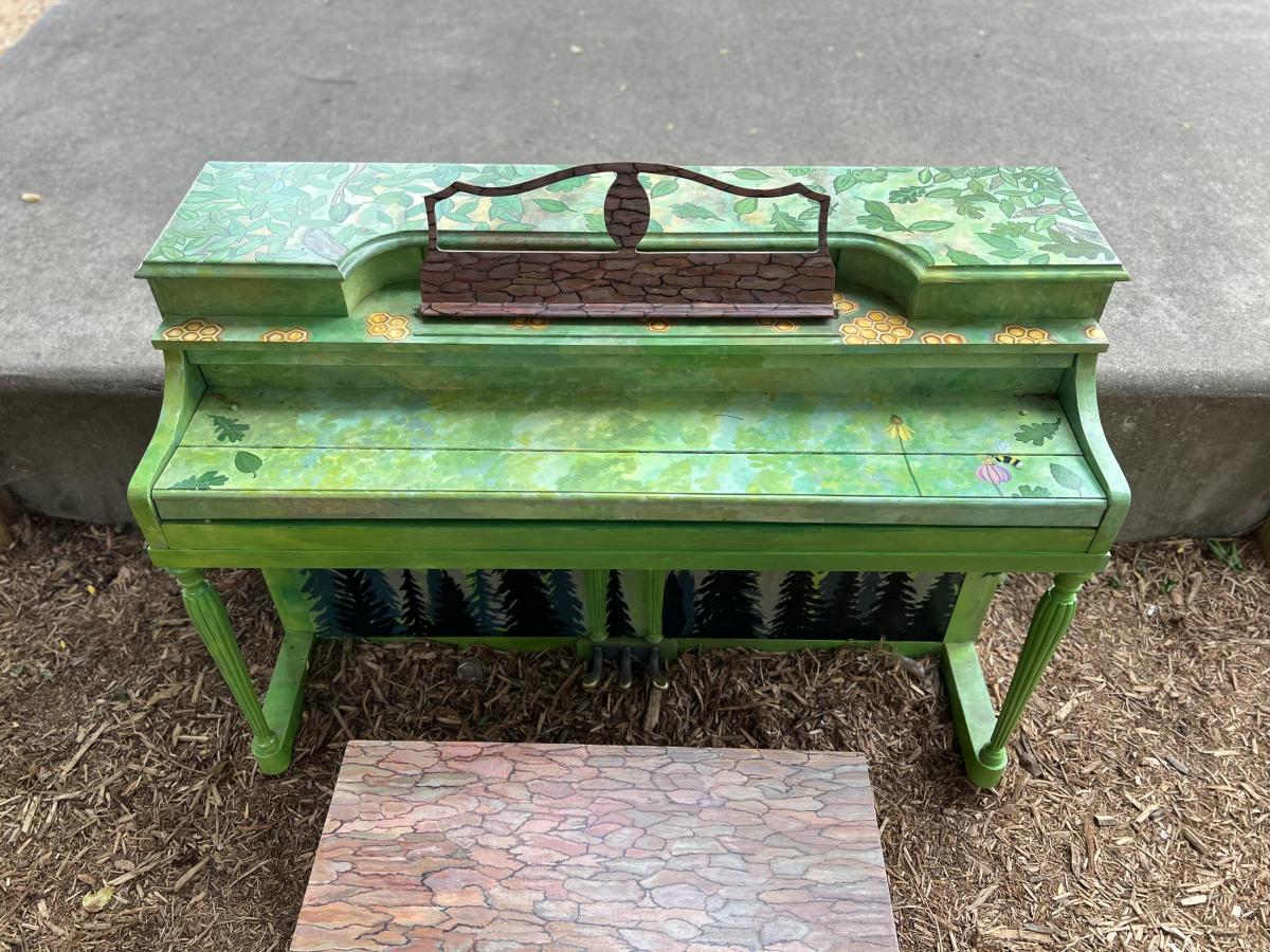 Check out the newly painted piano near the Shopko lot!