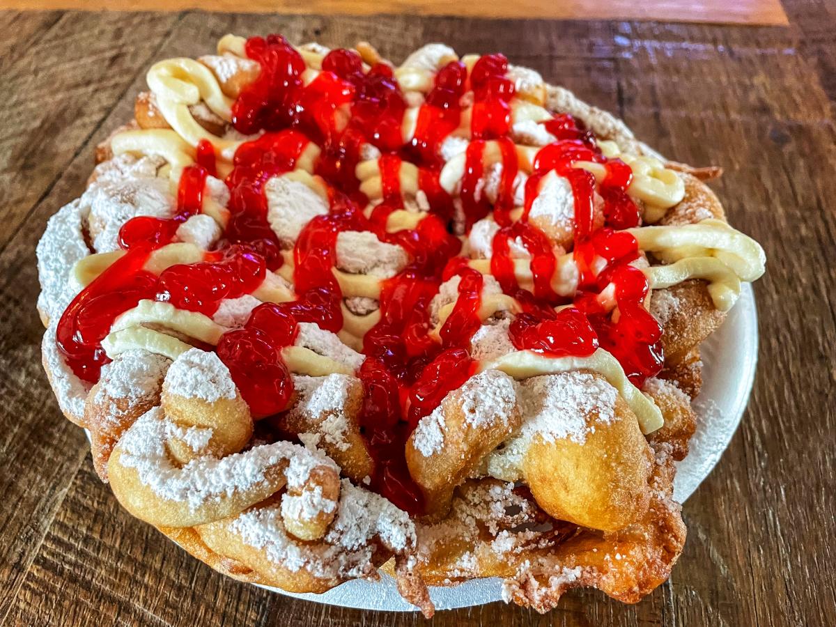 Strawberry Cheesecake Funnel Cake Ozark Empire Fair