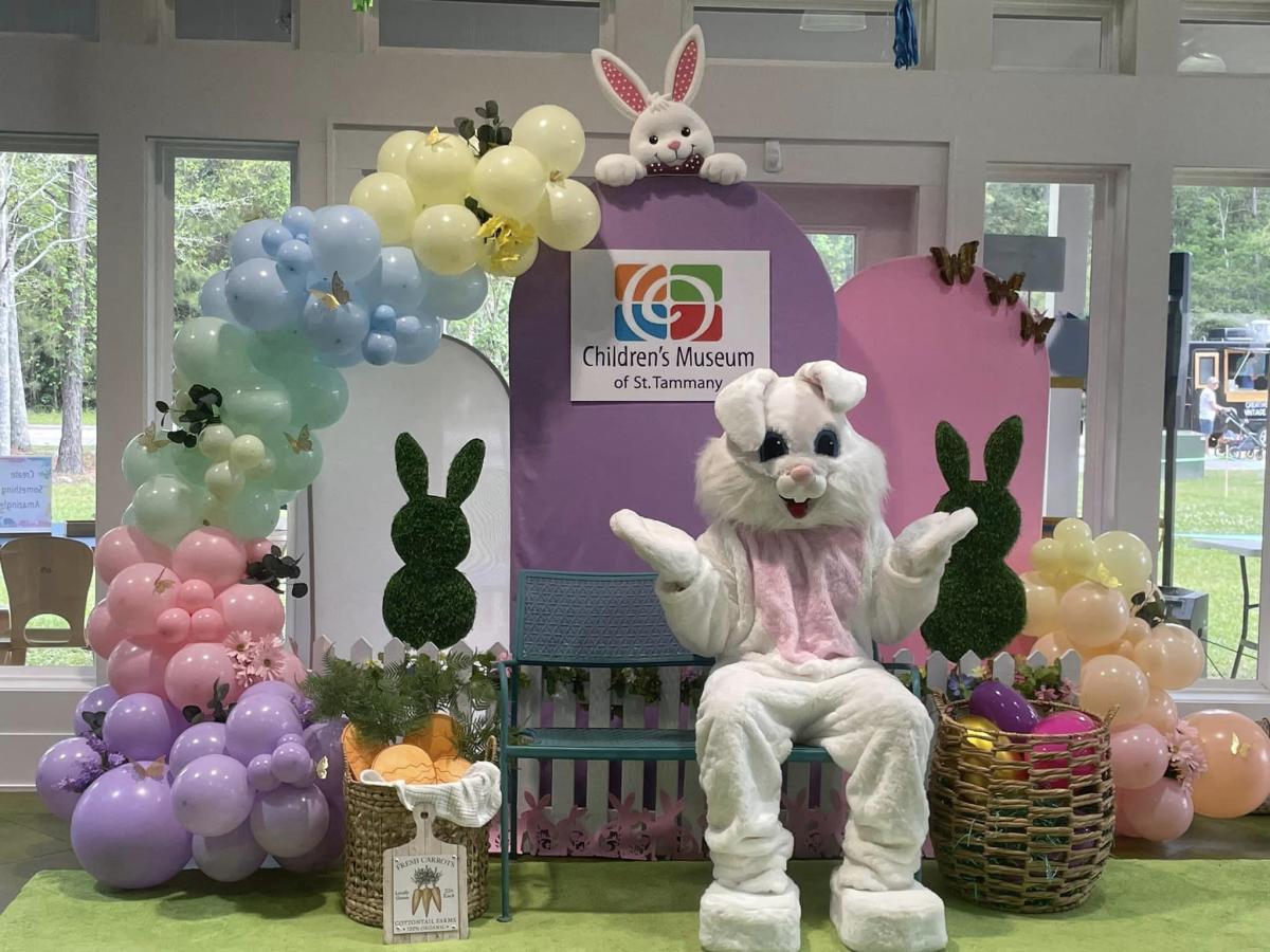 Photos with the Easter Bunny at Children's Museum of St. Tammany's Spring Family Fest
