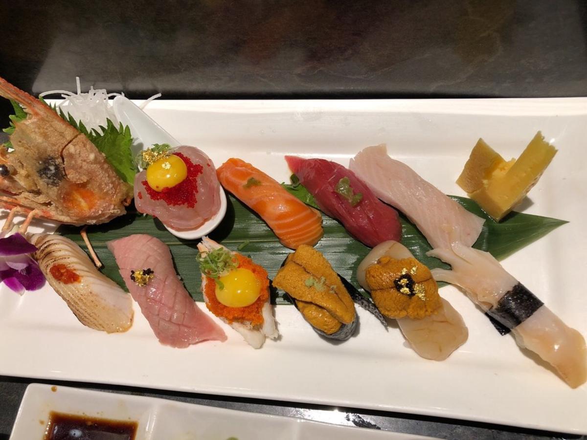 Hashigo Sushi. Sushi on a plate