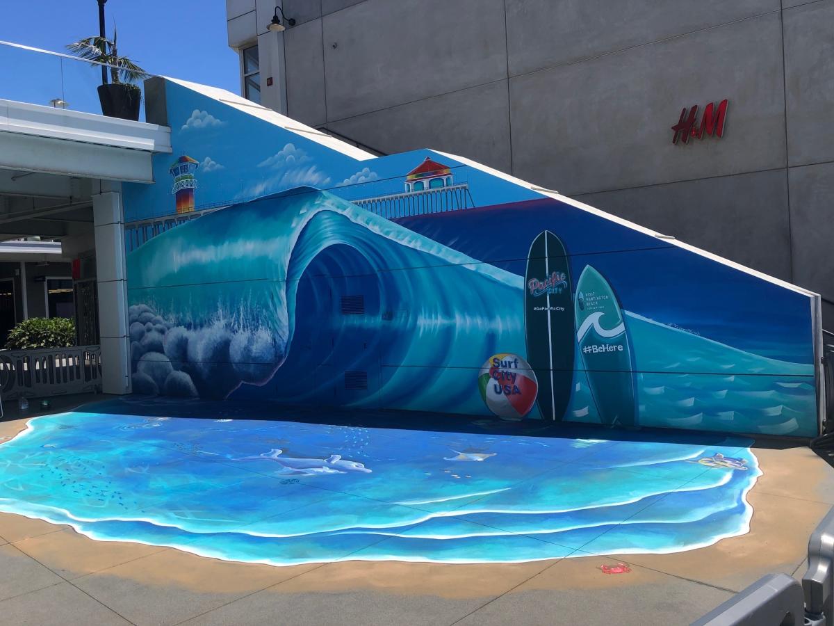 Pacific City Mural in Huntington Beach