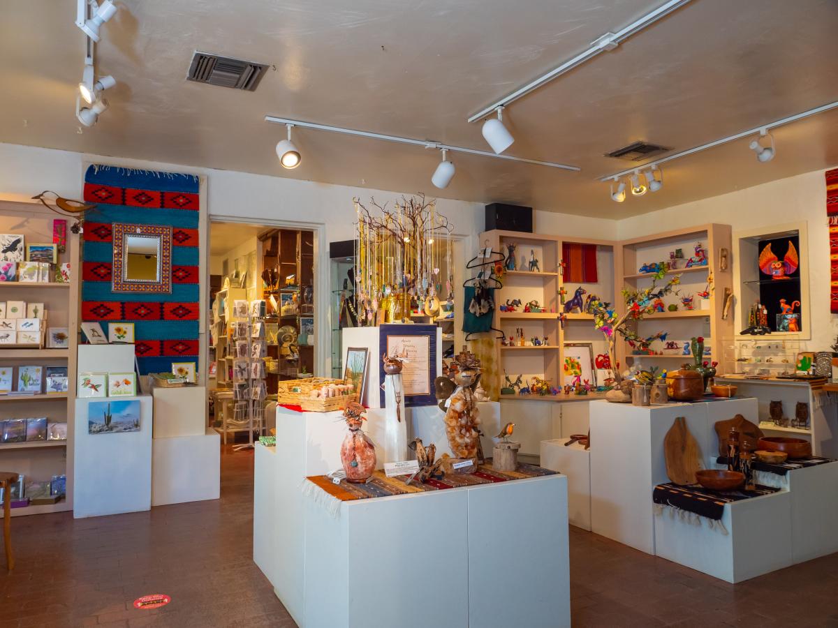 Interior of the Tohono Chul Gallery & Gift shop
