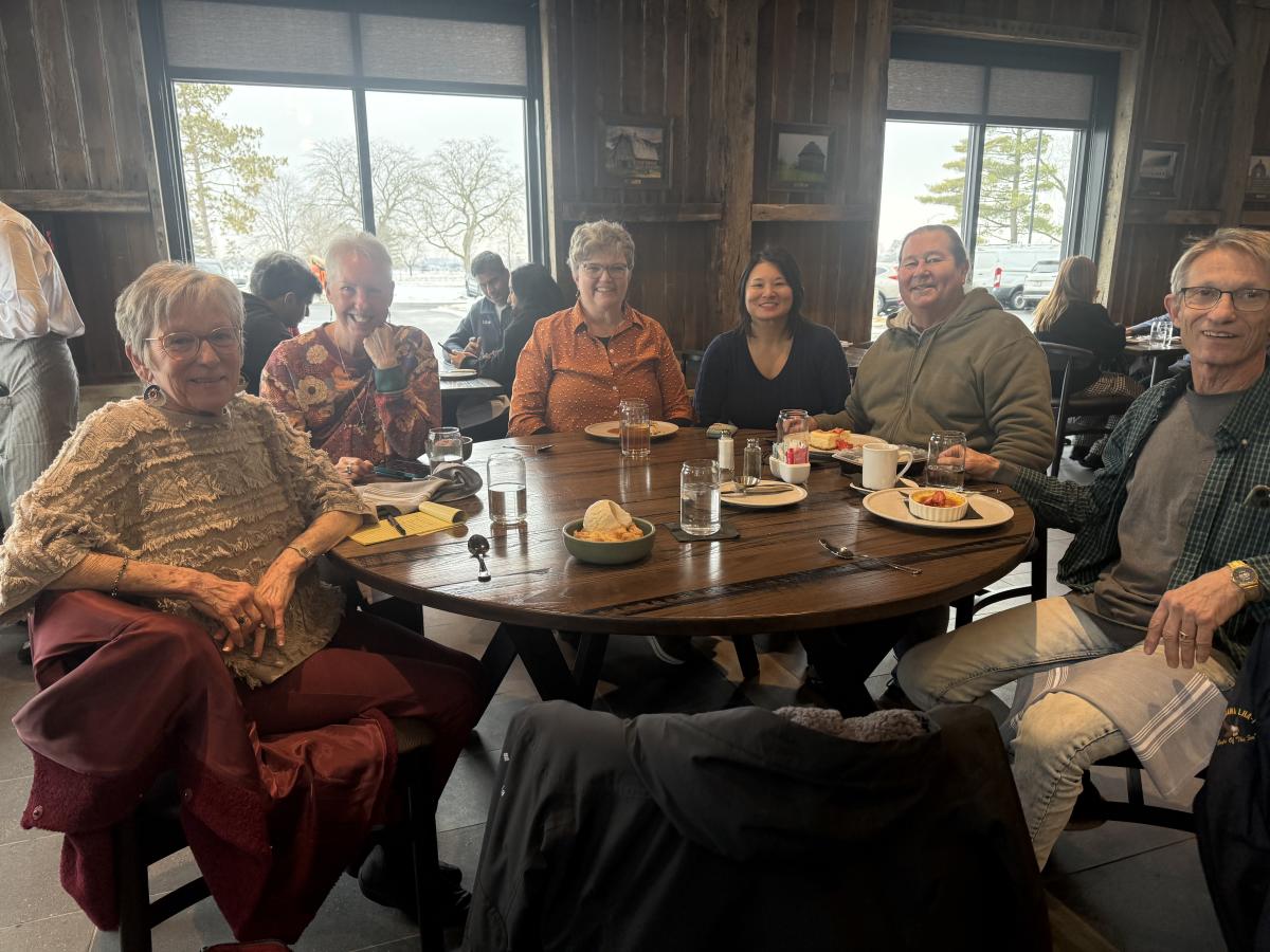 DDD at Lawrence dining table