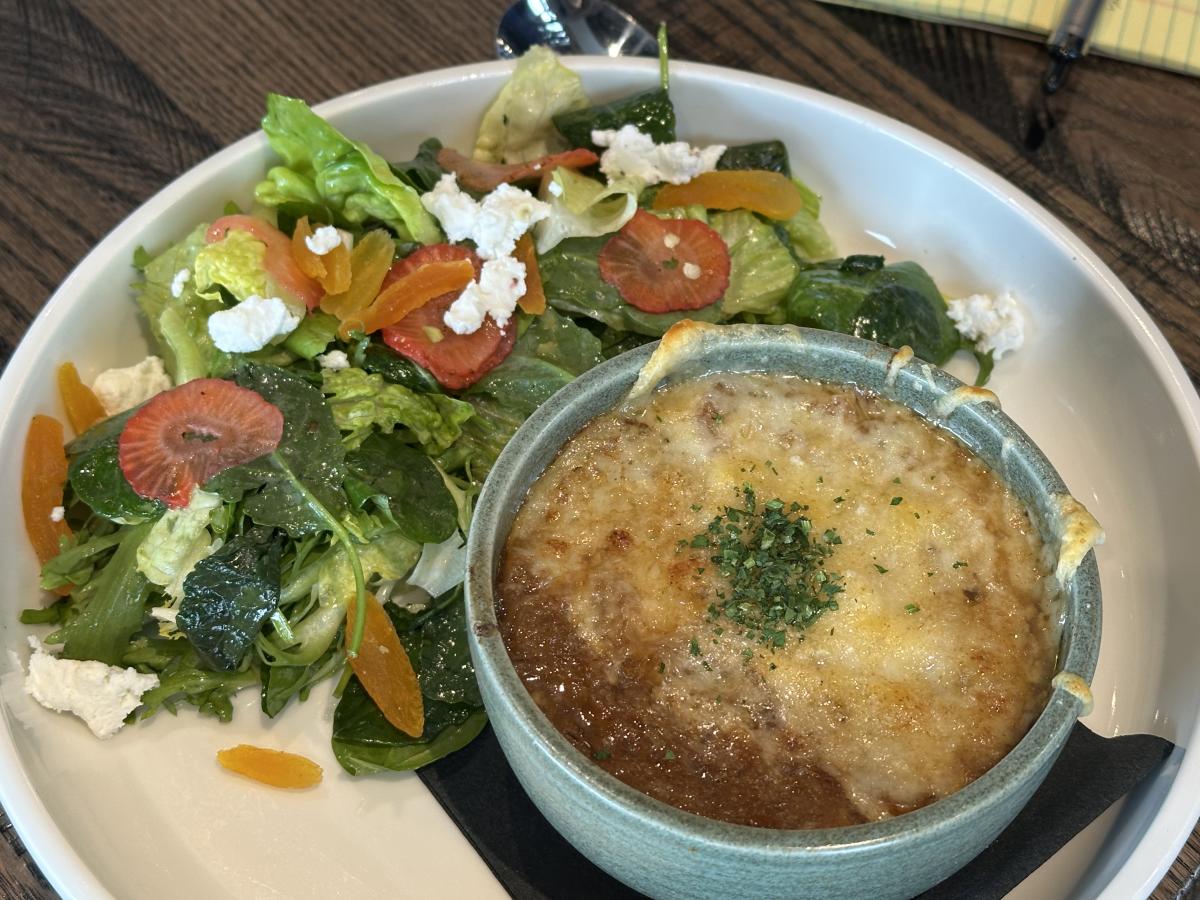 Strawberry Salad with French Onion Soup