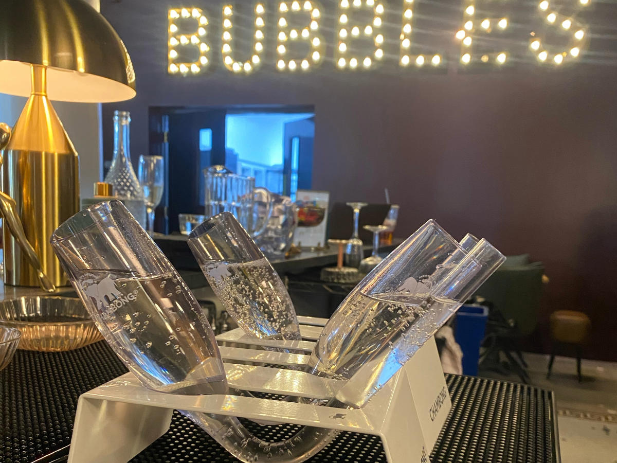 Bubbles Champagne Bar serves glasses of champagne