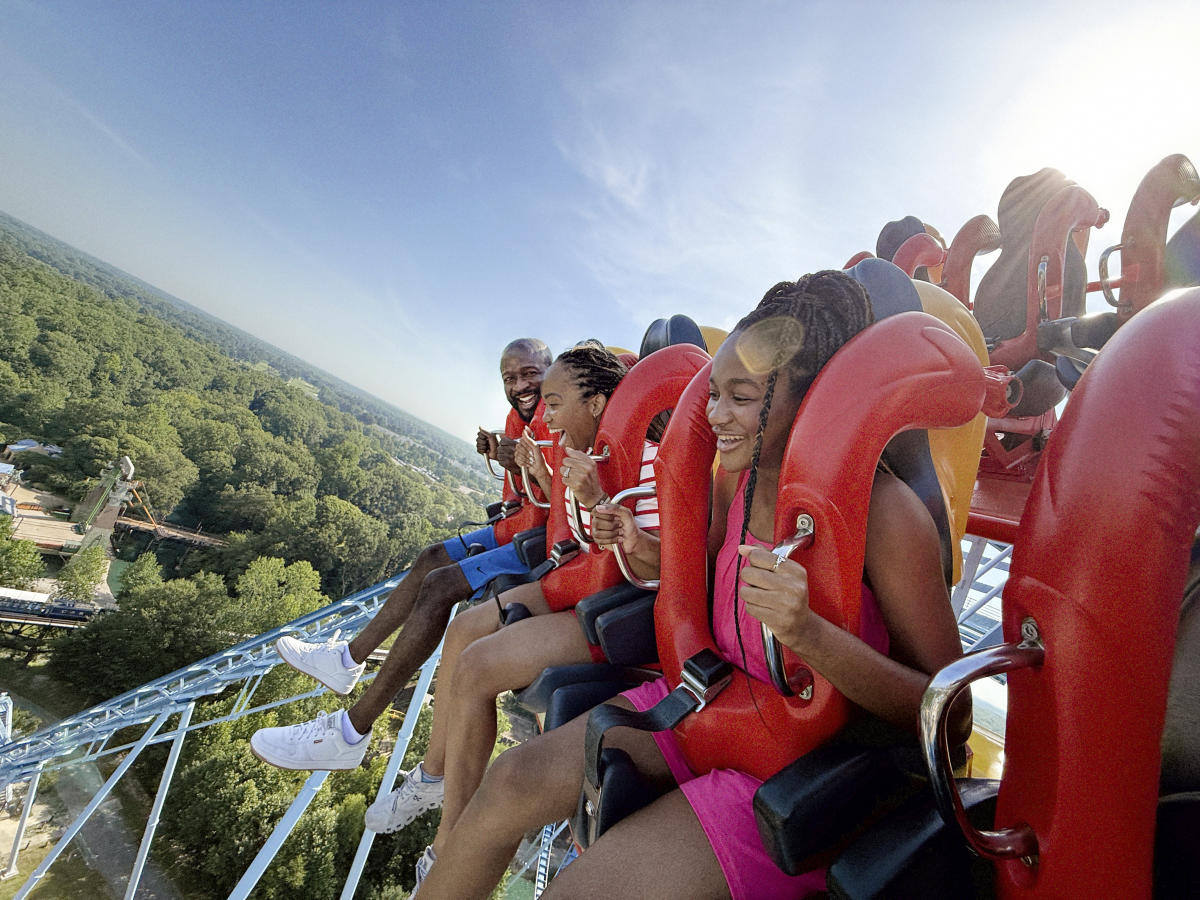 Family on Busch Gardens Roller Coaster