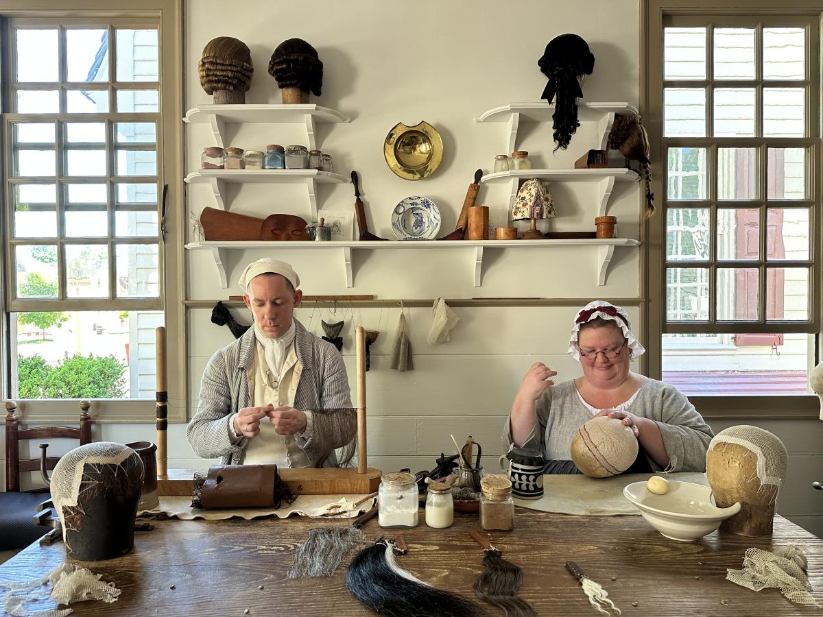 Wigmakers at Colonial Williamsburg