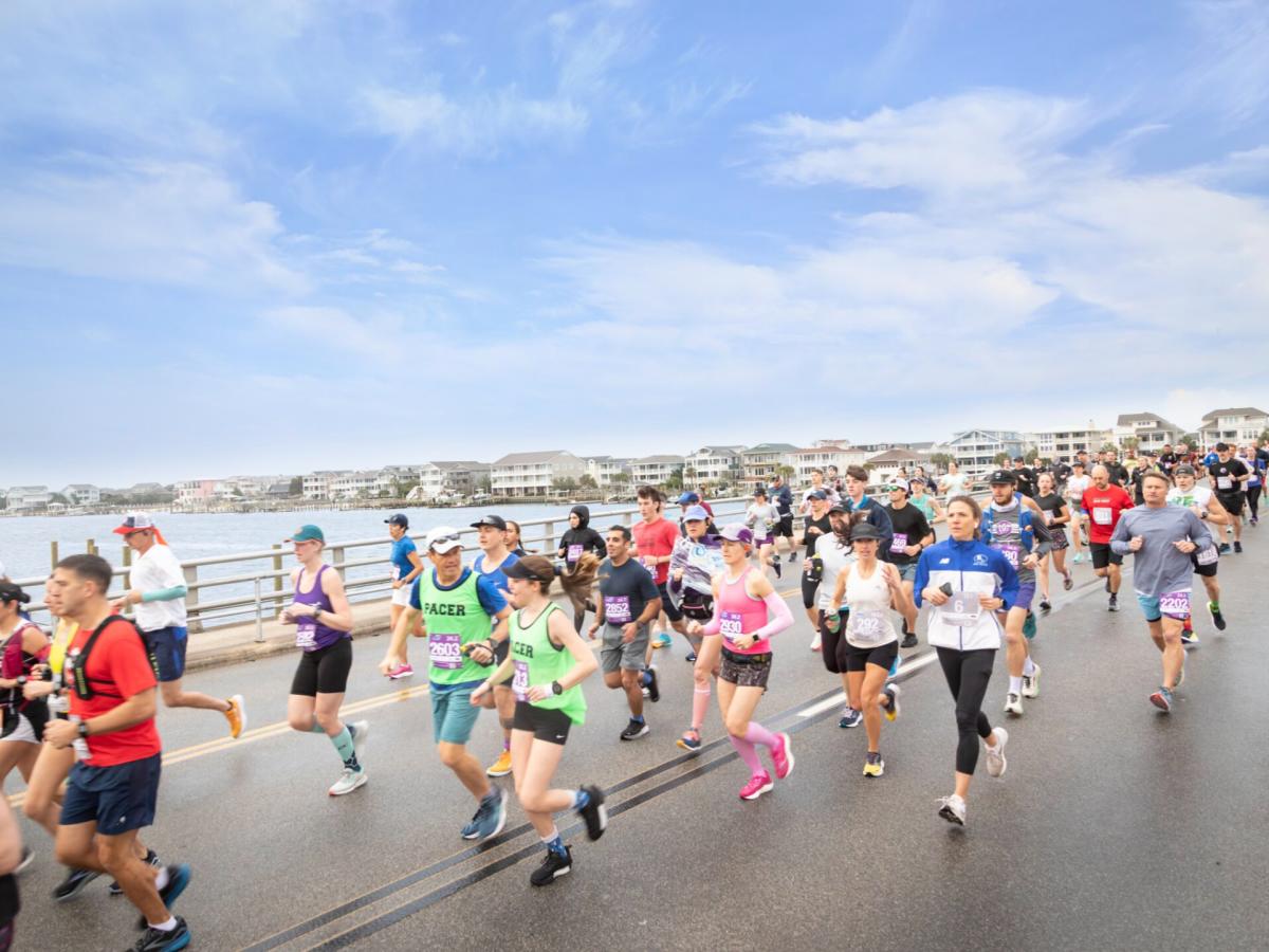 Runners in the Novant Health Wilmington Marathon
