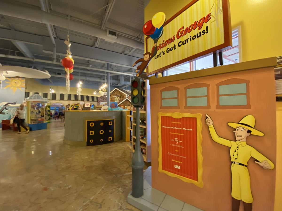 Curious George Exhibit Entry at The Woodlands Children's Museum