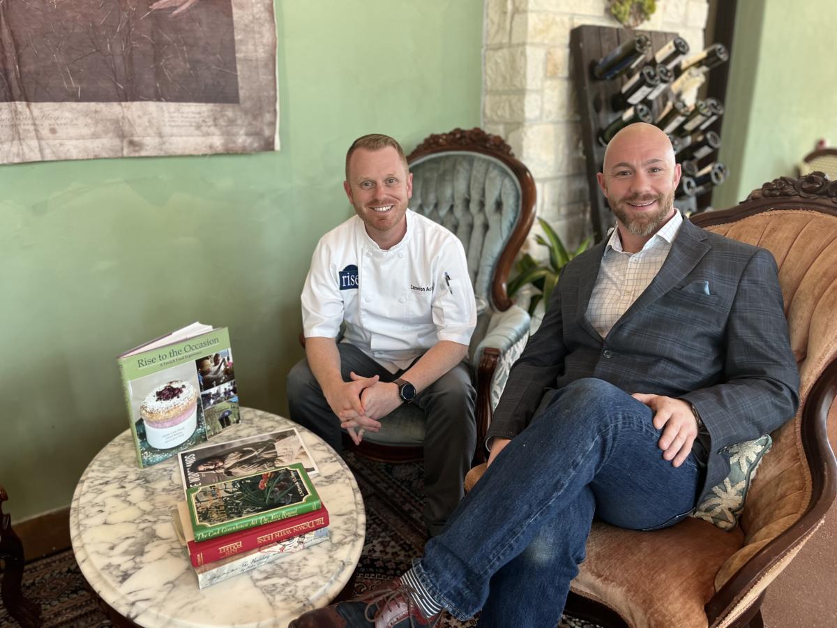 Chef Cameron Achee and Jack Geigerich at Rise Souffle in The Woodlands, Texas