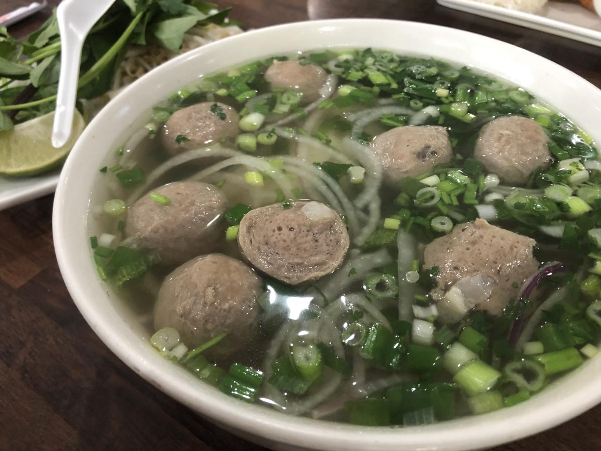 Meatball Pho at Lucky Cafe