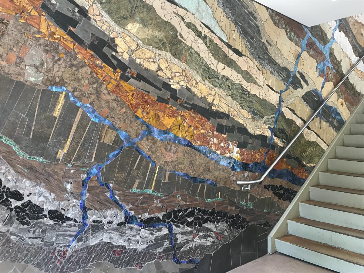 Strata Mosaic Stairwell by Dixie Friend Gay
