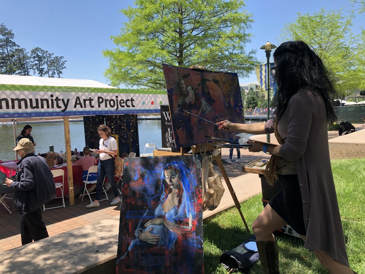 Artist at The Woodlands Waterway Arts Festival