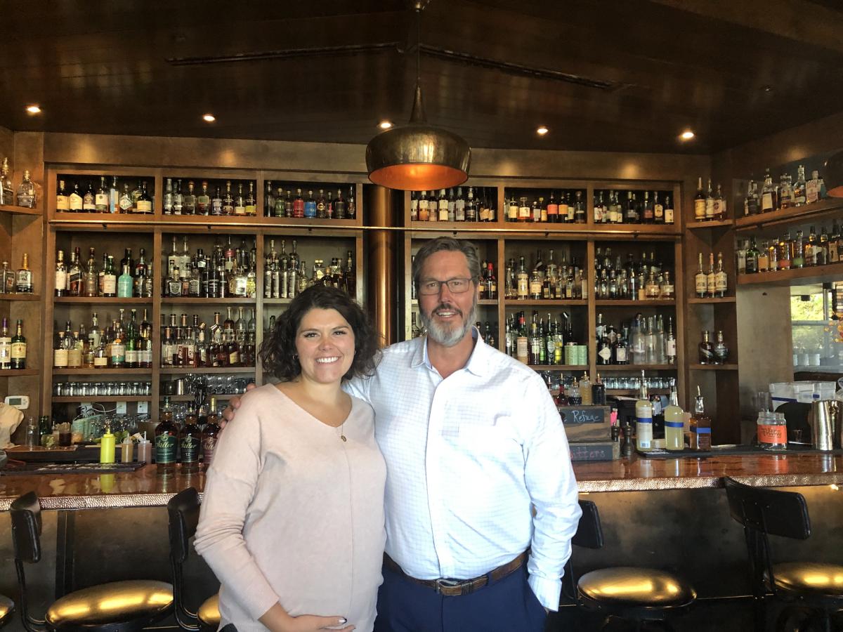 Mark Zientek and daughter Amy Zientek, owners of The Refuge Steakhouse & Bourbon Bar in The Woodlands, Texas