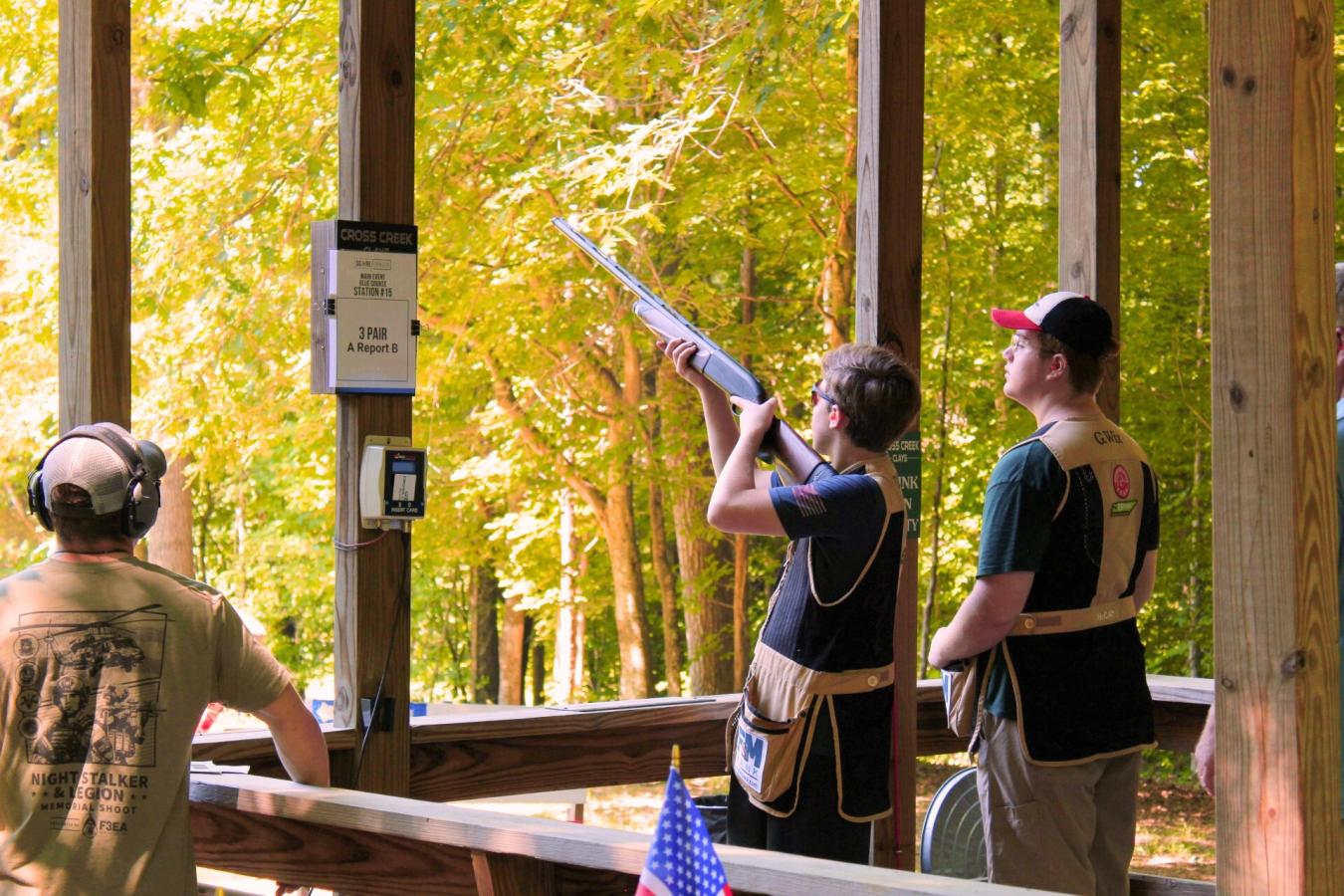 People shooting at Cross Creek Clays