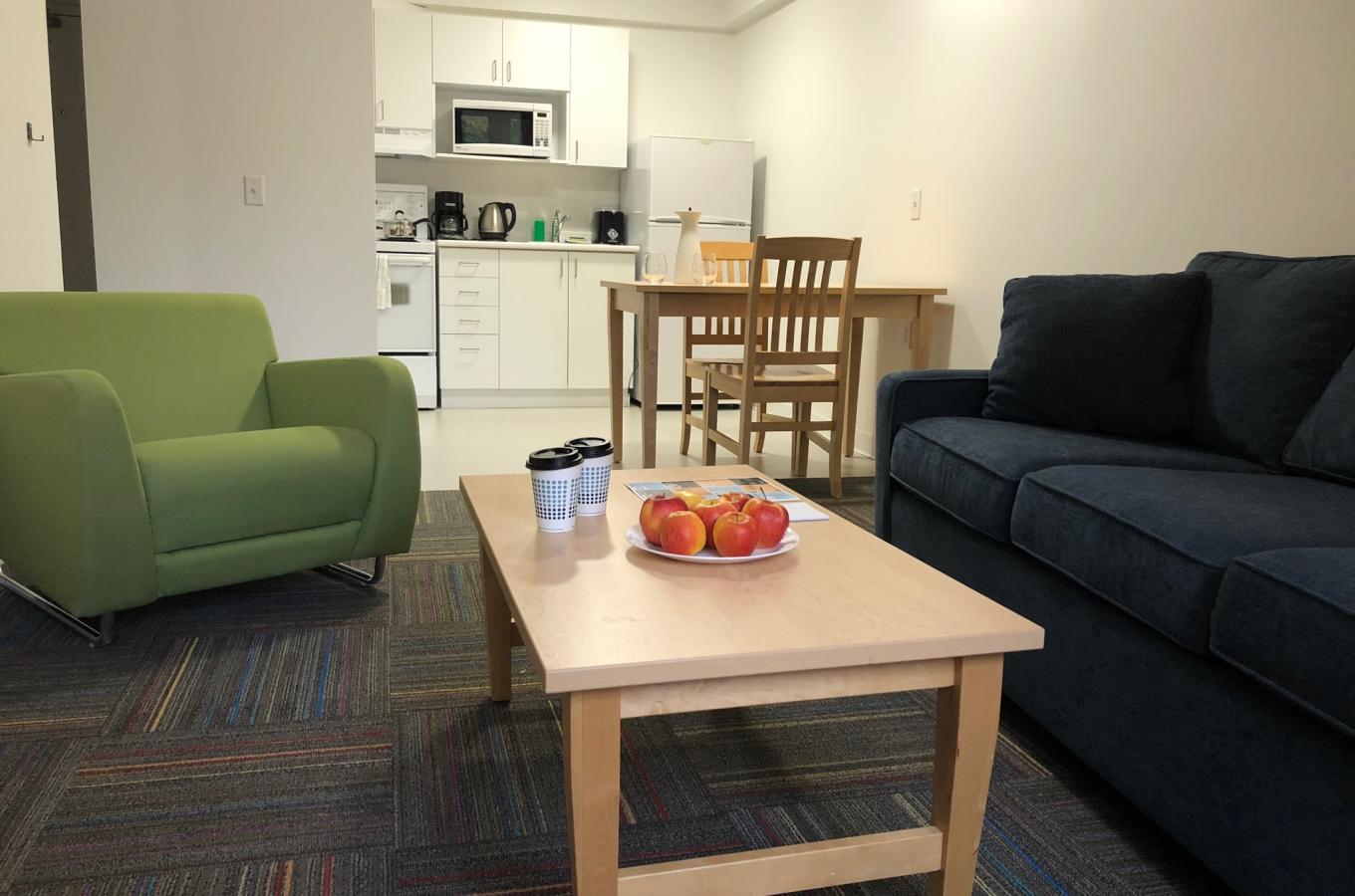 Living Room & Kitchen 1-Bedroom Suite