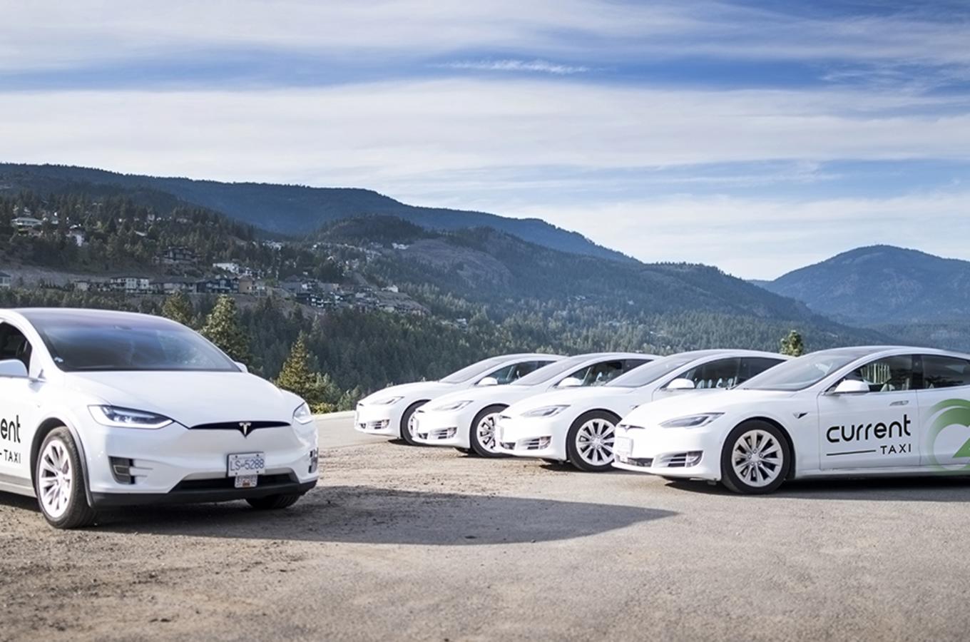 All-Tesla, all-electric fleet