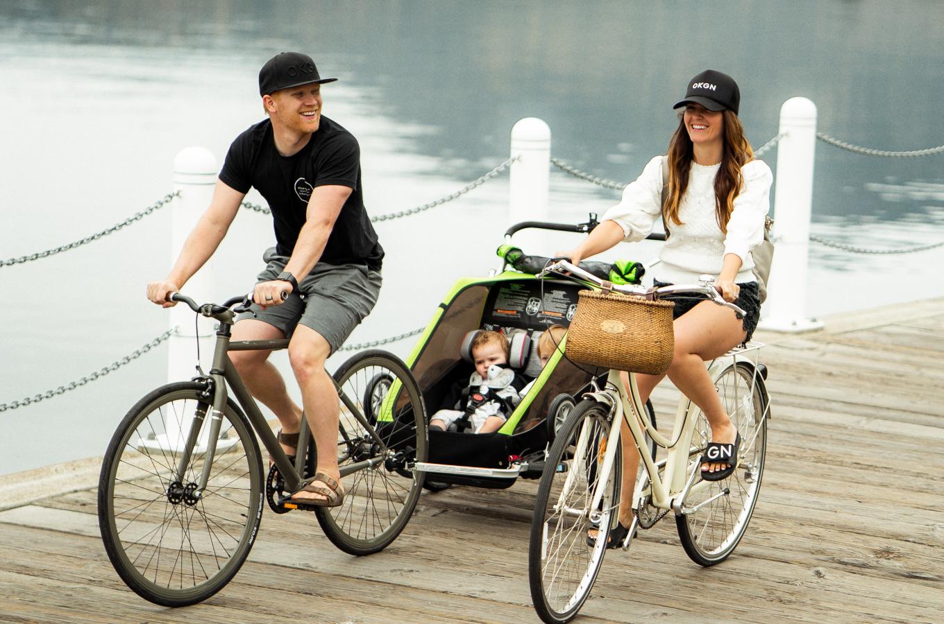 Family Biking Waterfront Boardwalk 2