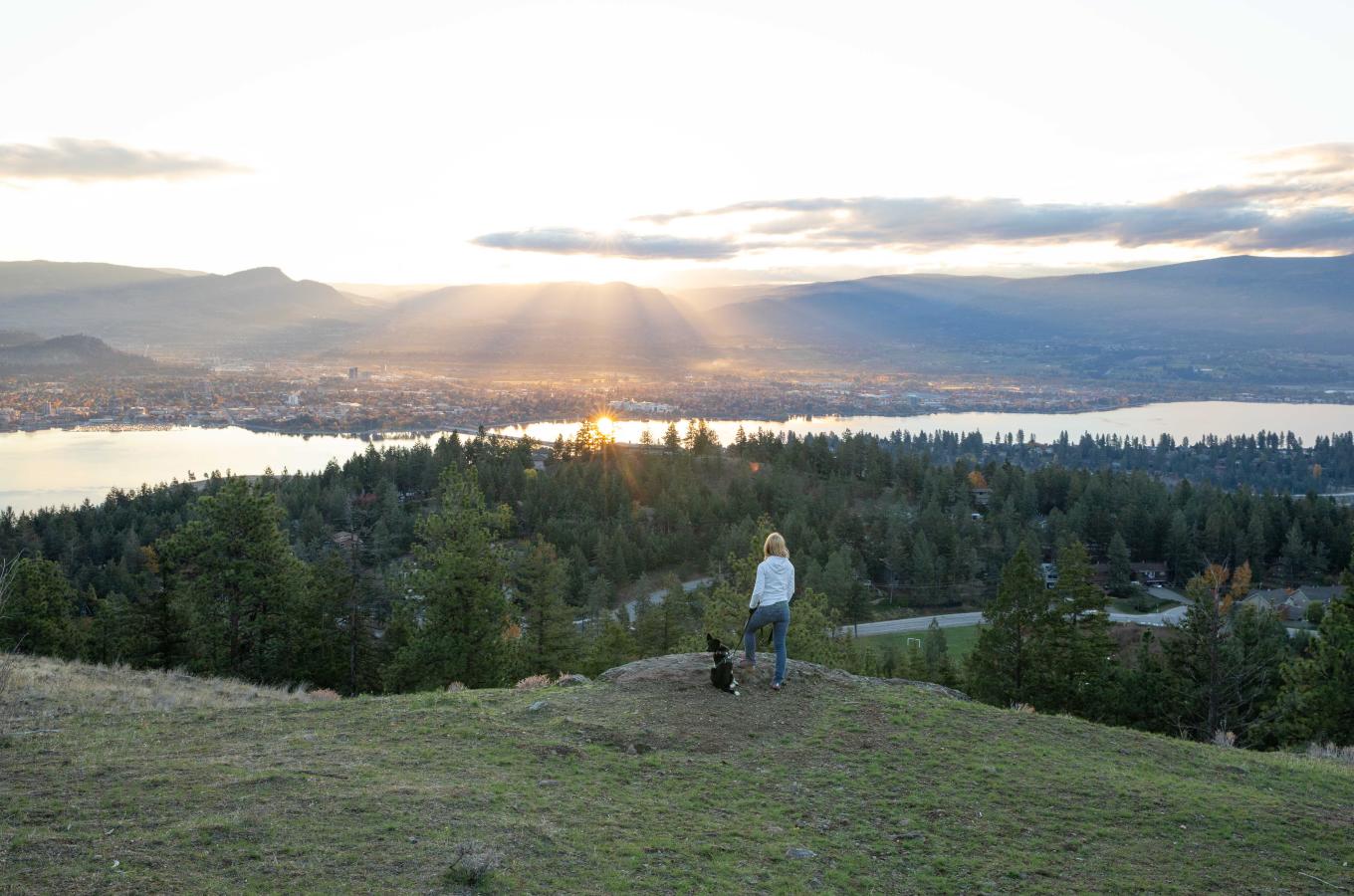 Rose Valley Regional Park  View of Kelowna Sunrise