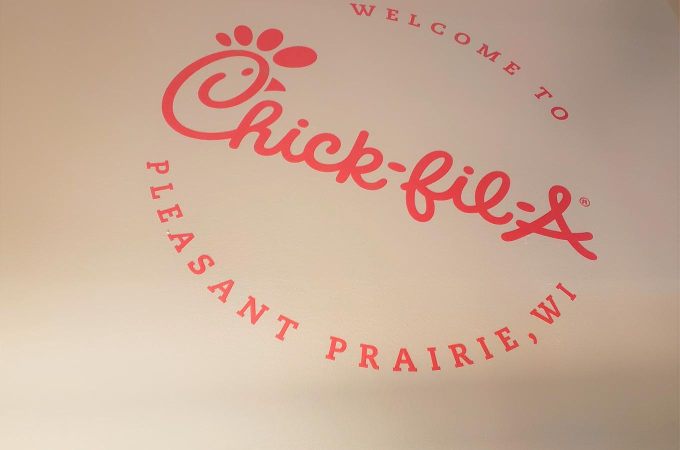 Chick-fil-A entry door stamp