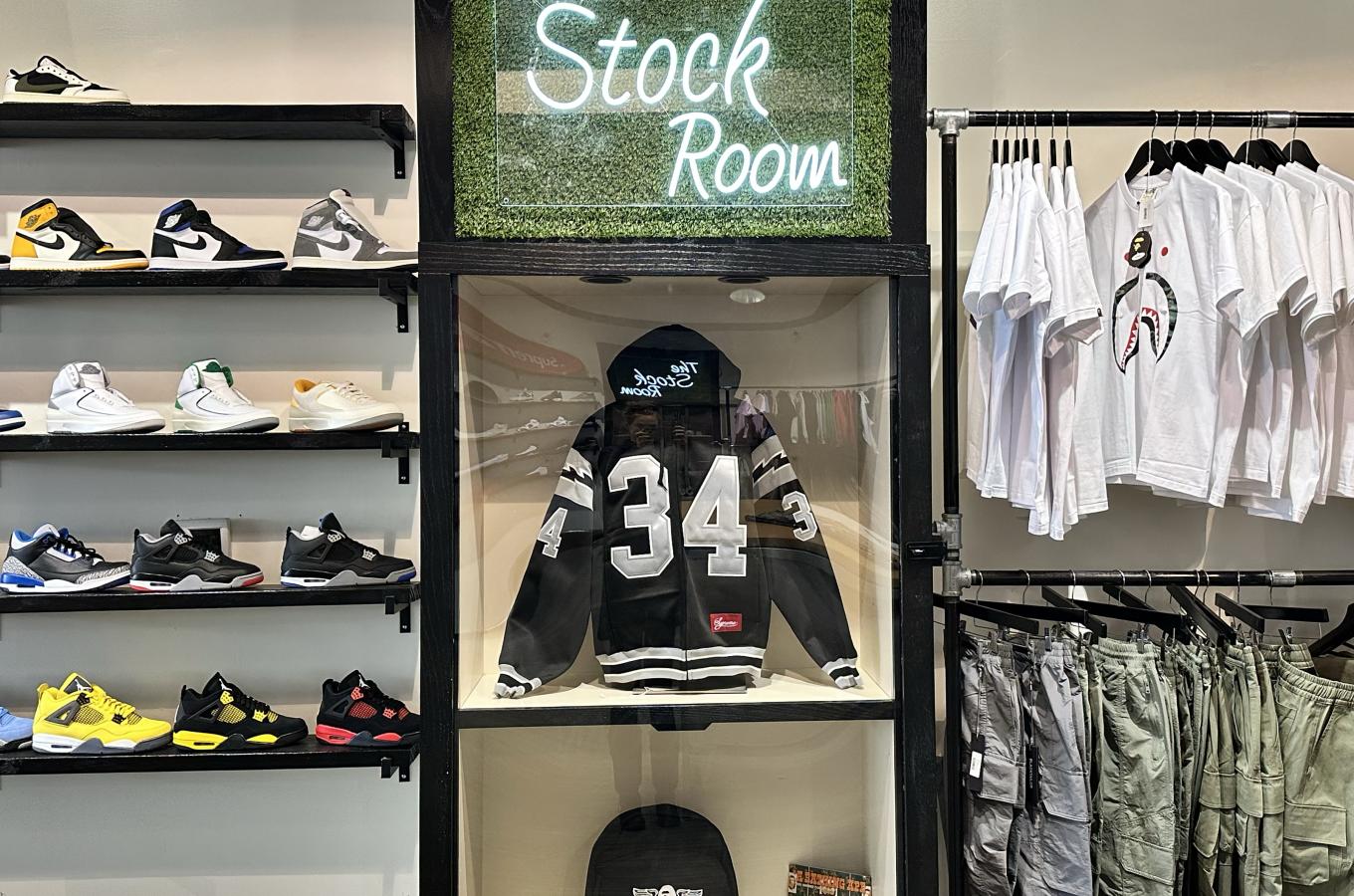 2024 The Stock Room Shoes and Shirts Display
