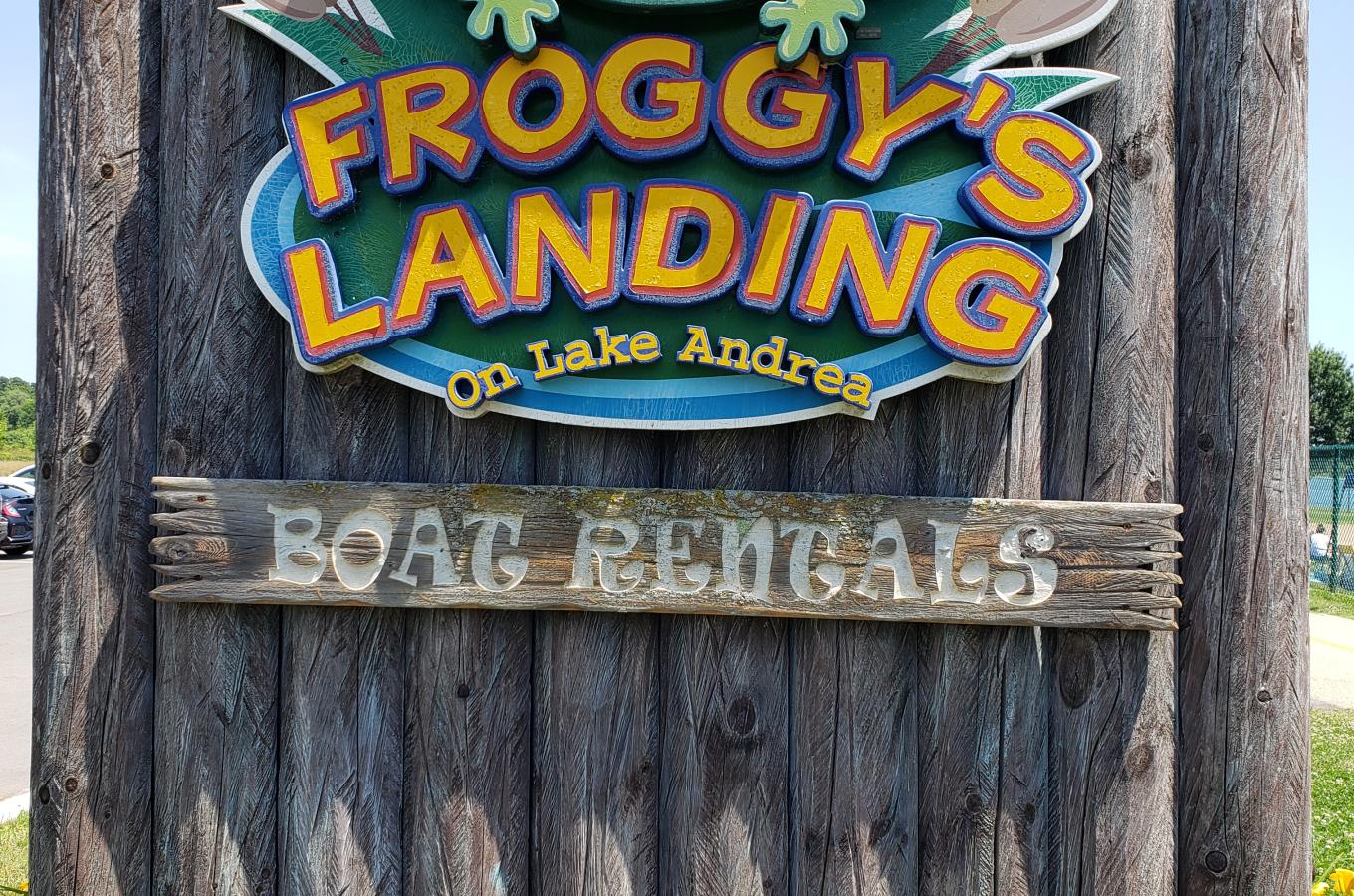 Froggy's Landing sign