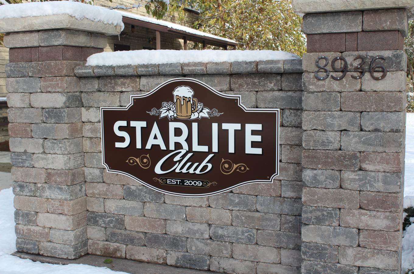 Starlite Club wall sign