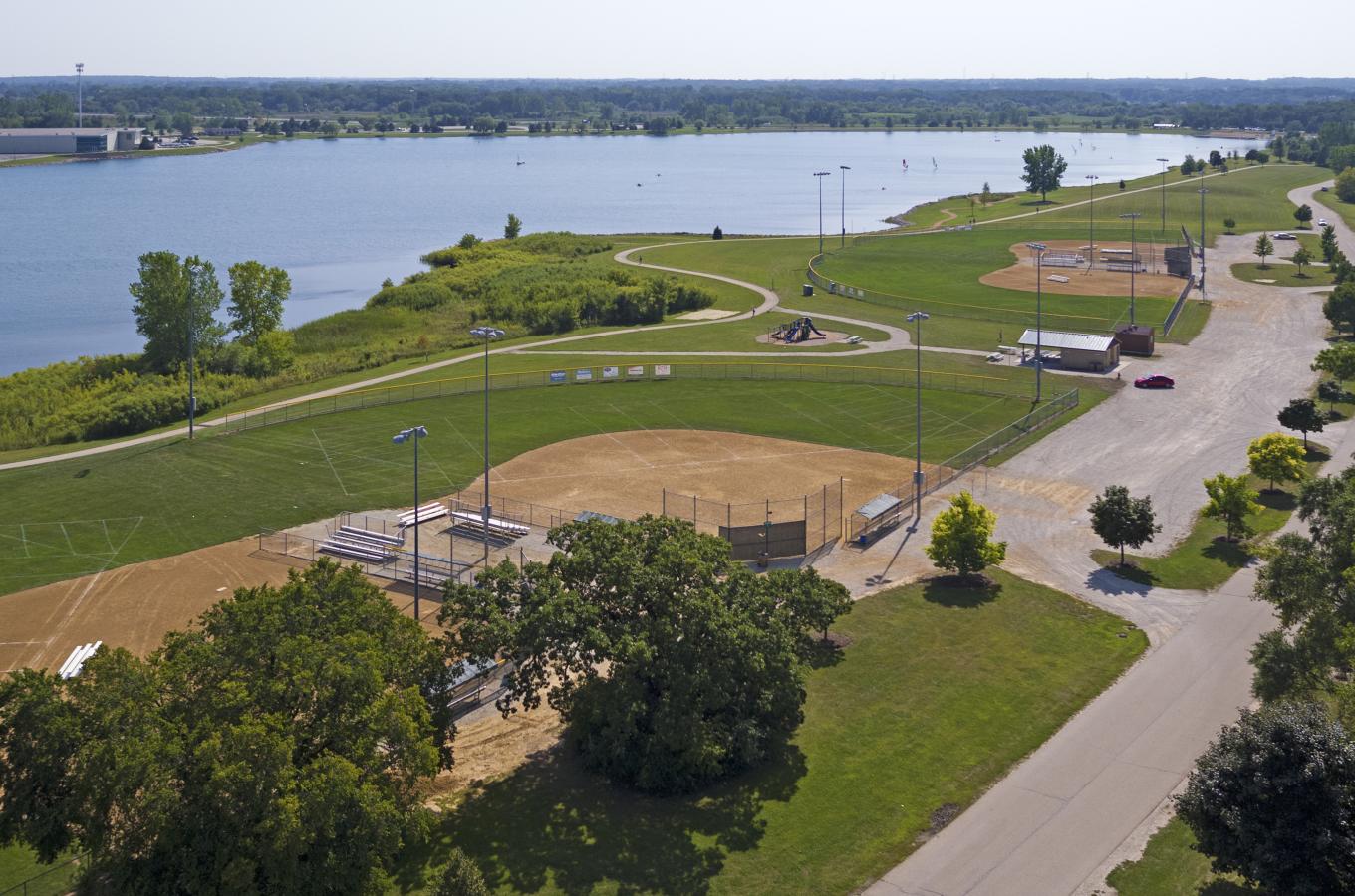 Drone of Ball Fields - Lake Andrea