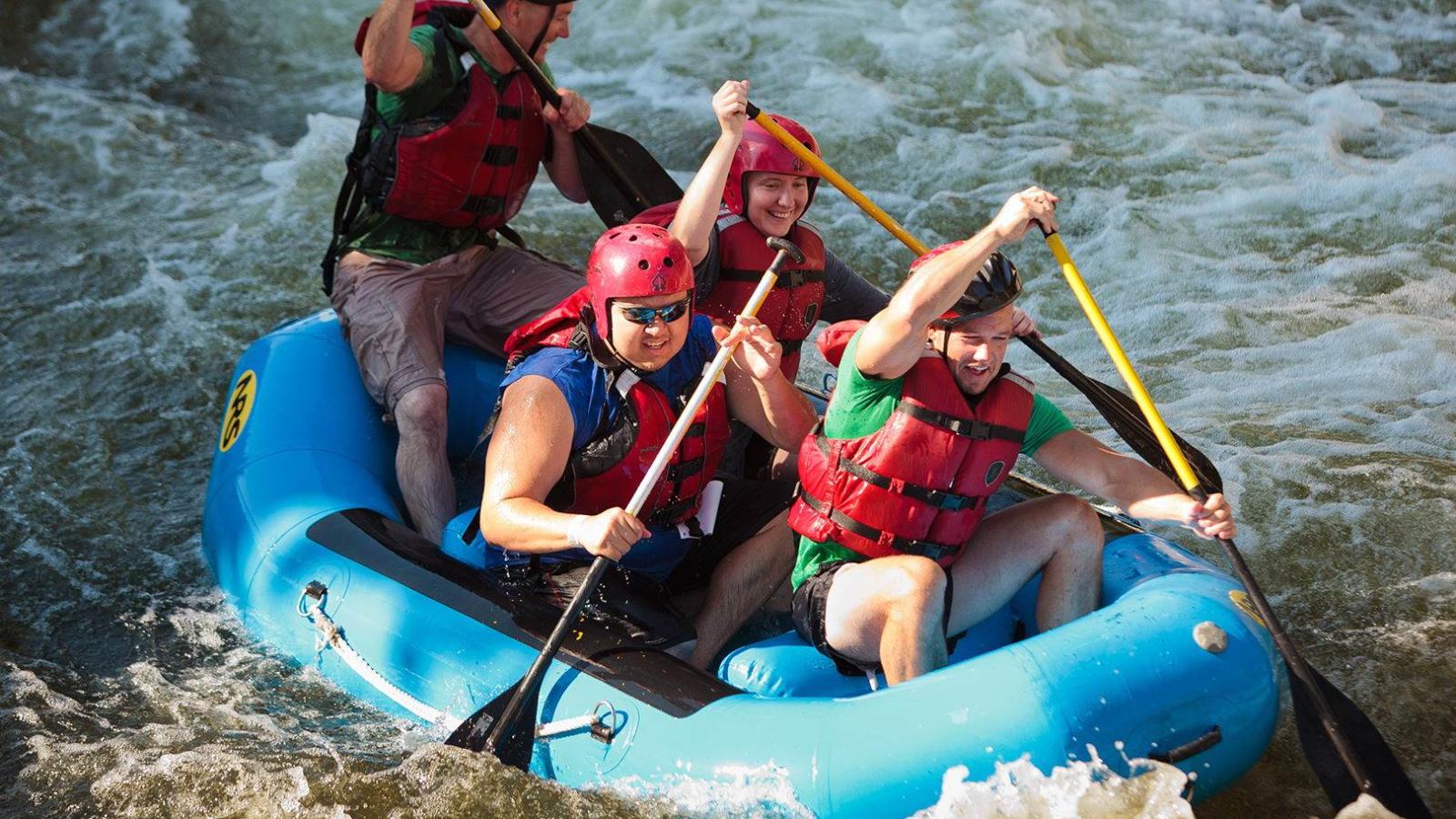 Whitewater rafting at East Race Waterway in South Bend