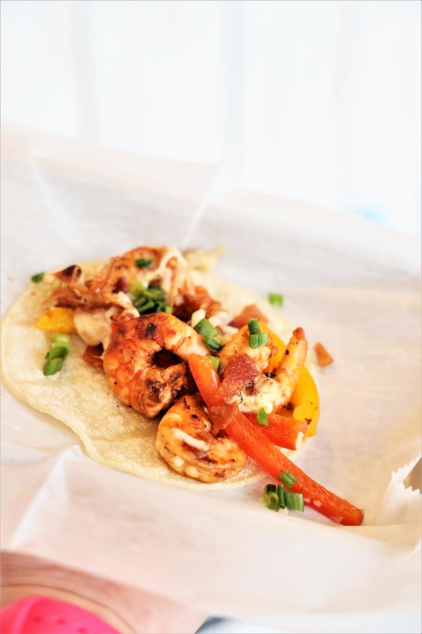 Shrimp tacos at Pacific Coast Tacos