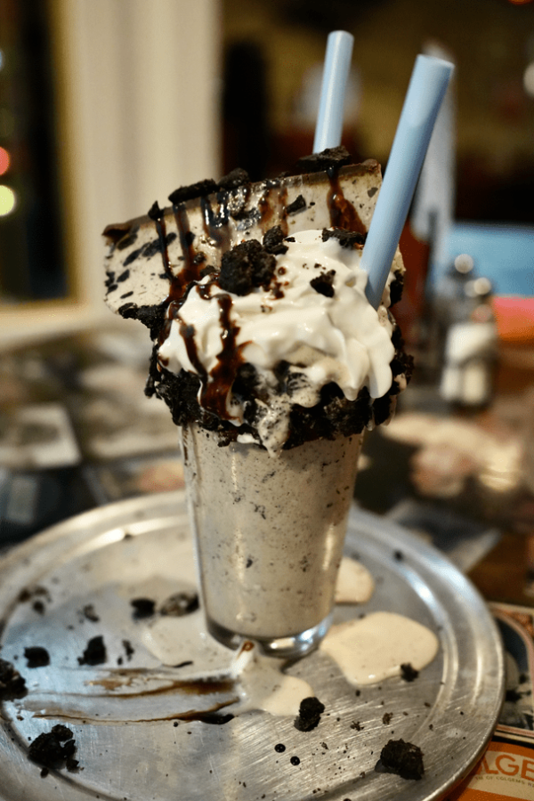 Oreo stacked milkshake from Fat Daddy's