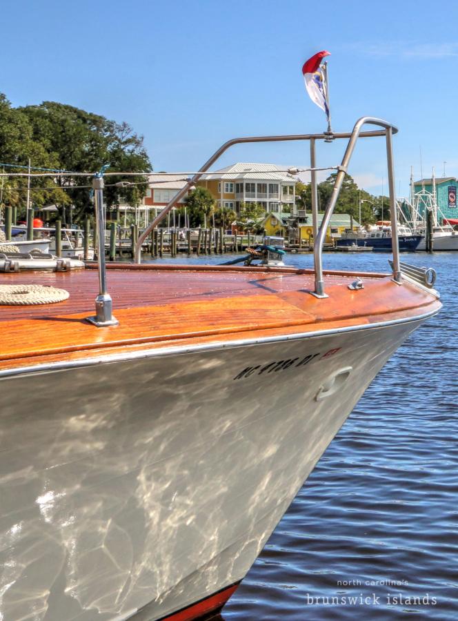 front of a boat