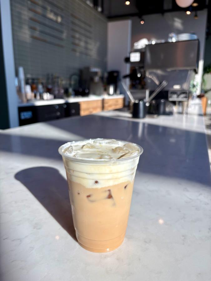 the Green Room cafe iced latte, Plainfield