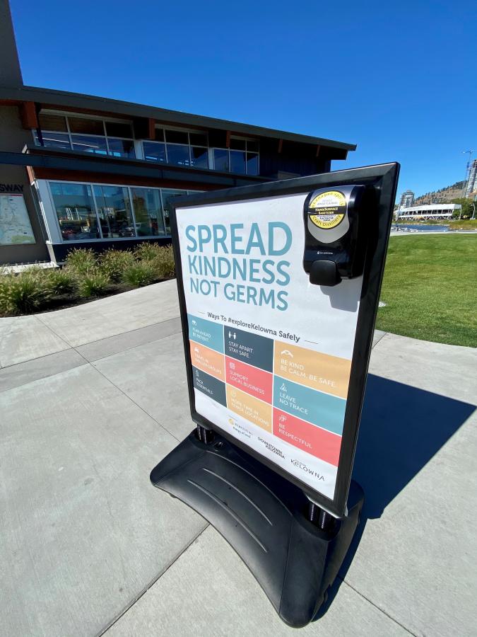 Community Sanitizer Station Close-up