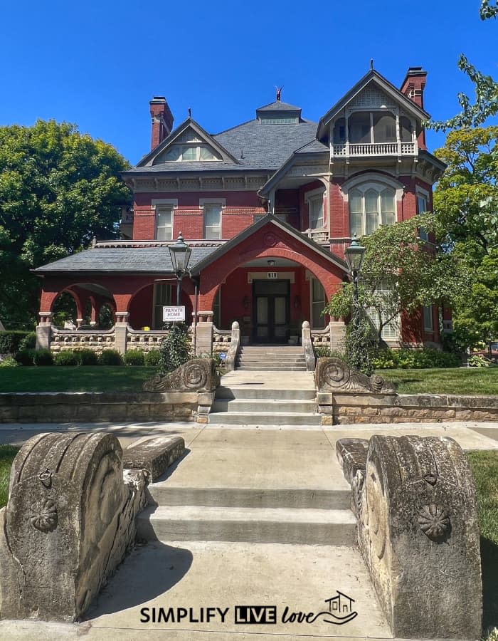 Waggener Home Gargoyle House front steps