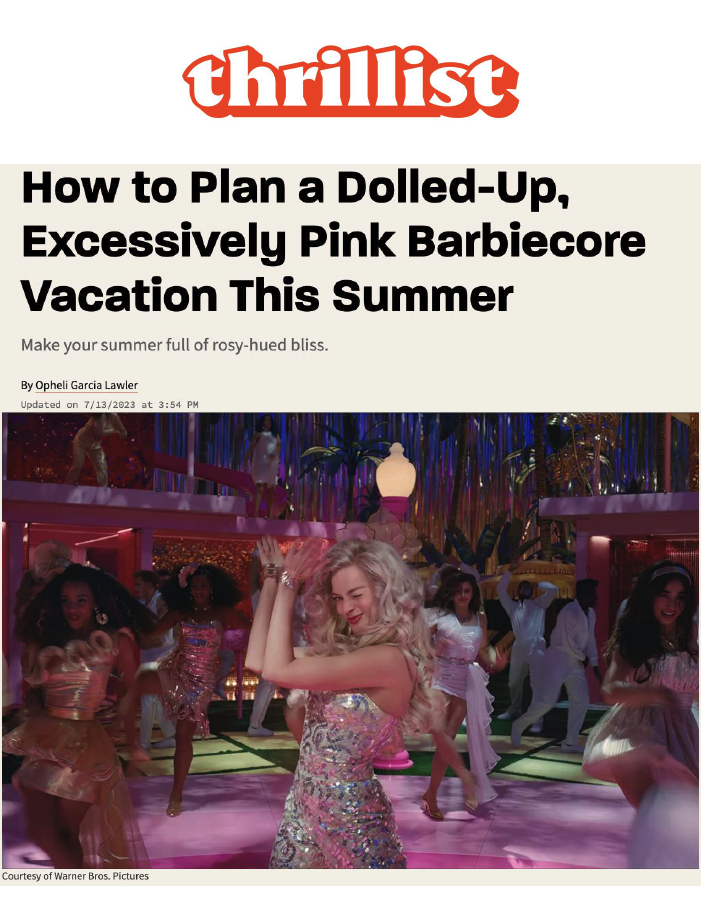 Thrillist Plan a Barbiecore Vacation this Summer Cover