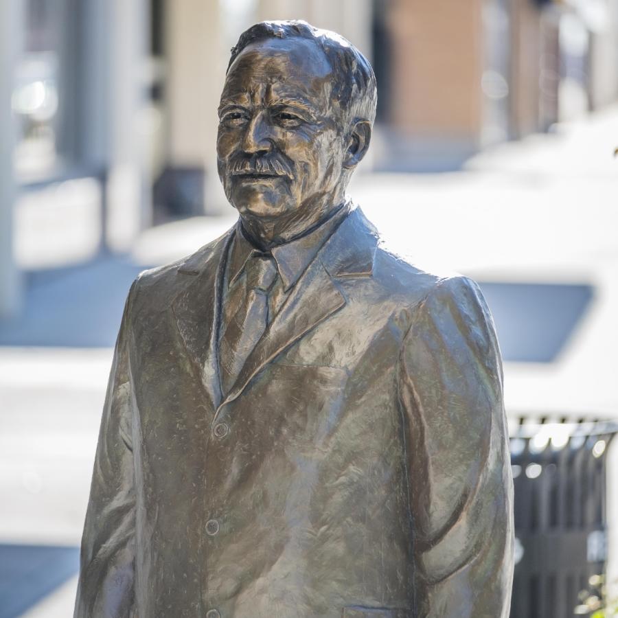 Charles Curtis bronze statute