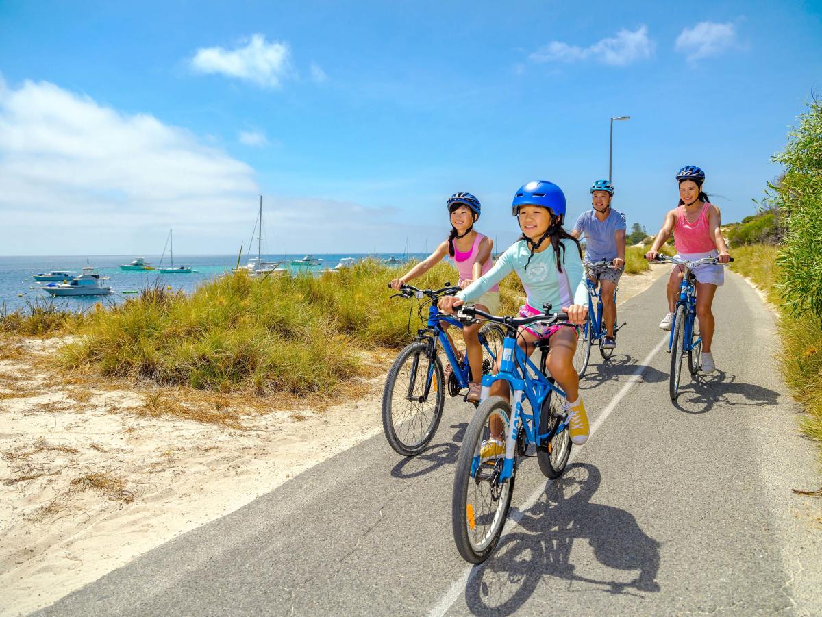 Bike riding on Rottnest Island