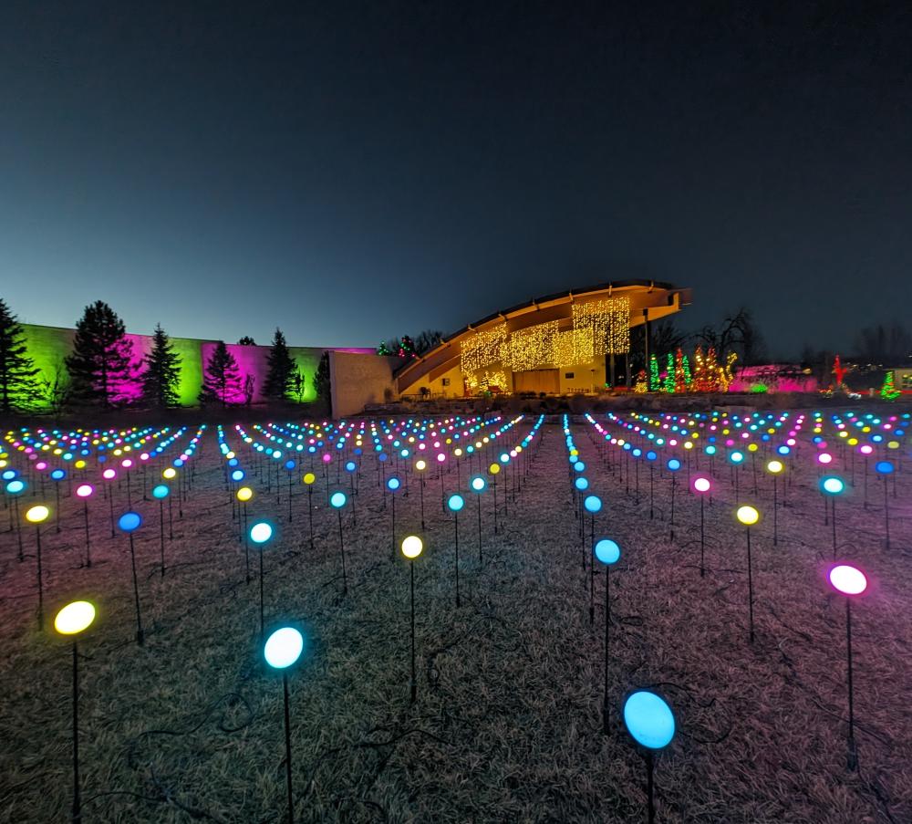 Garden of Lights Holiday Light display at Gardens on Spring Creek