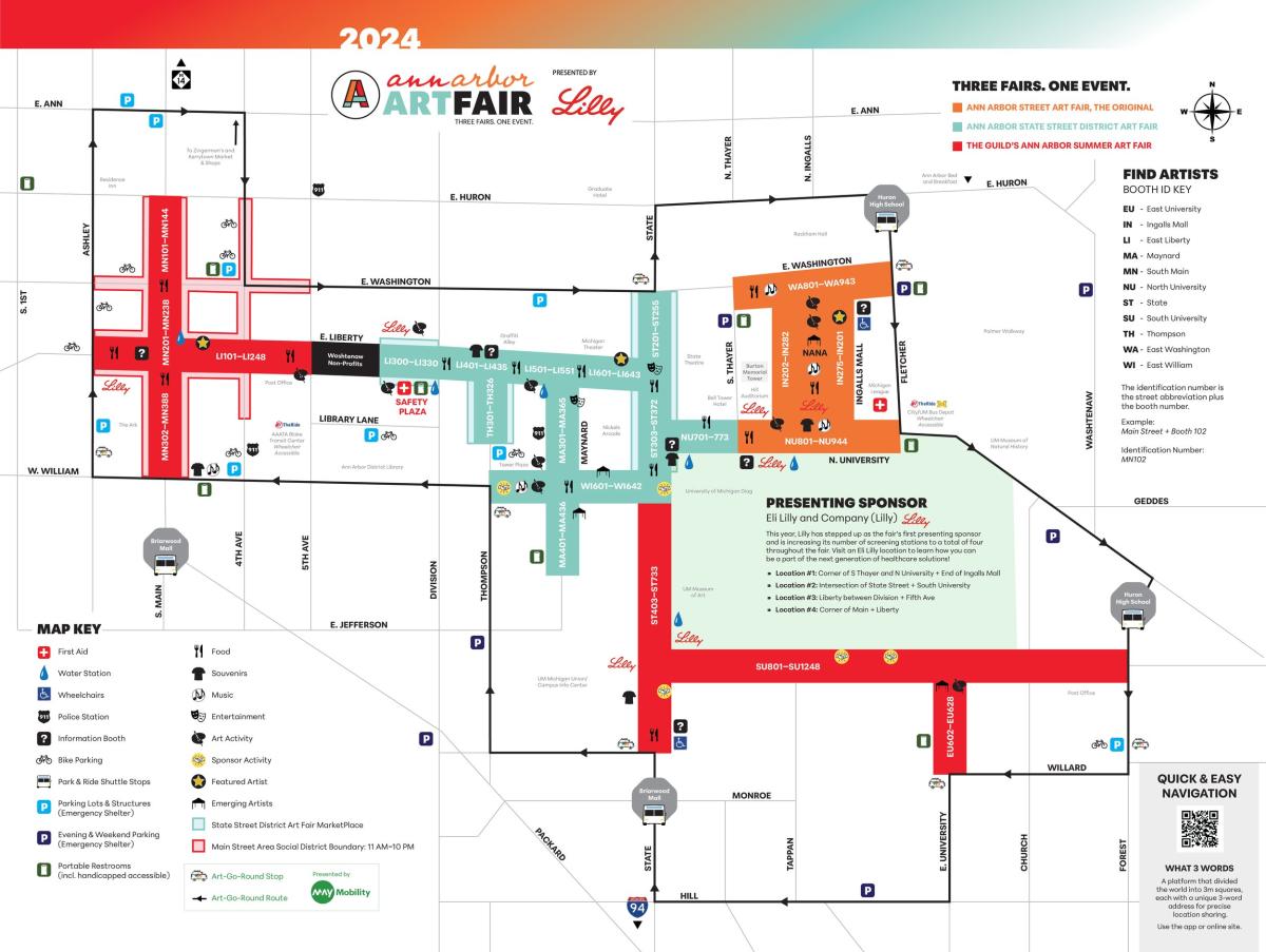 2024 Ann Arbor Art Fair Map